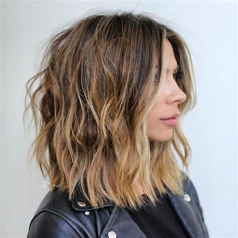 photos of long bob hairstyles|blunt lob with long layers.